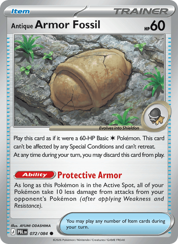 Antique Armor Fossil (Pitch Black 072/084)