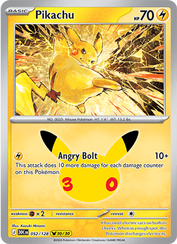 Pikachu (30th Celebration 052/128)