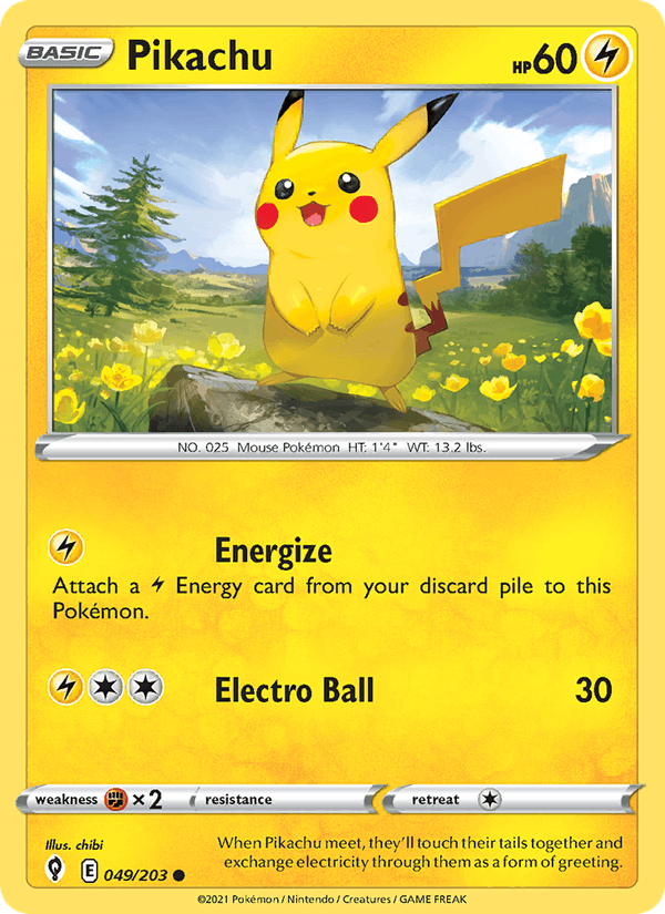 Pikachu (Evolving Skies 49/203)