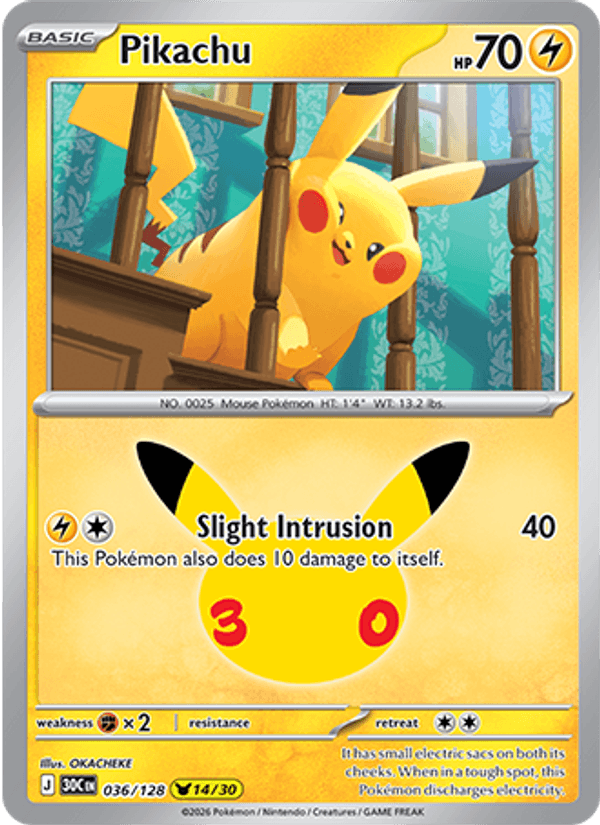 Pikachu (30th Celebration 036/128)