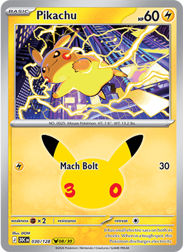 Pikachu (30th Celebration 030/128)