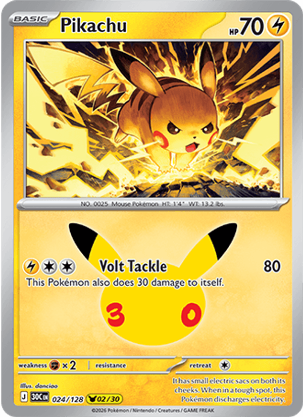 Pikachu (30th Celebration 024/128)