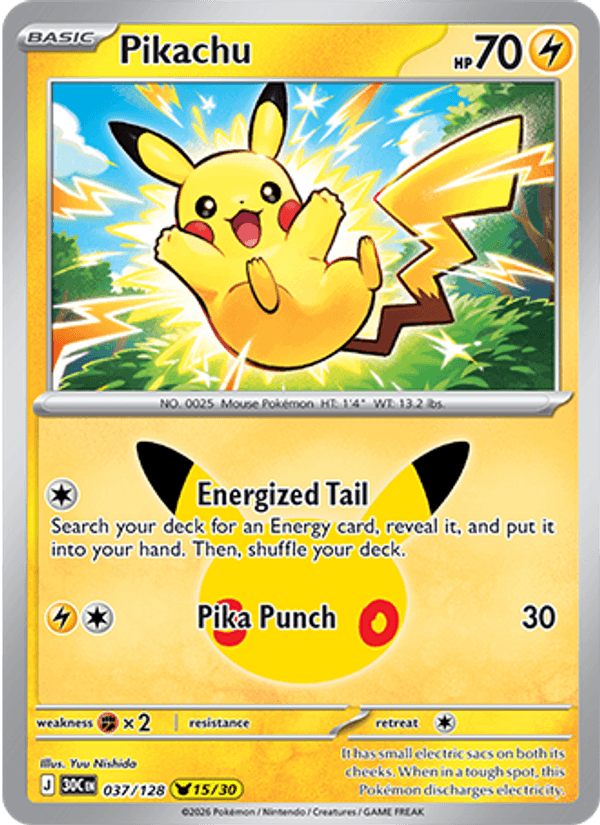 Pikachu (30th Celebration 037/128)
