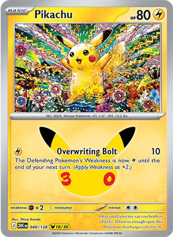 Pikachu (30th Celebration 040/128)