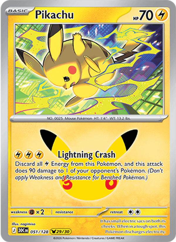 Pikachu (30th Celebration 051/128)