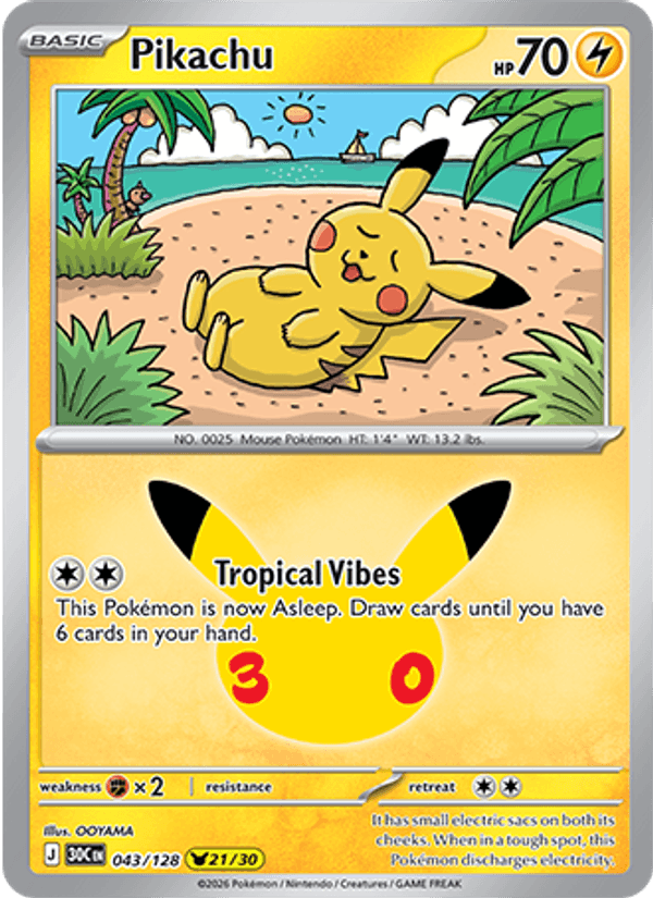 Pikachu (30th Celebration 043/128)