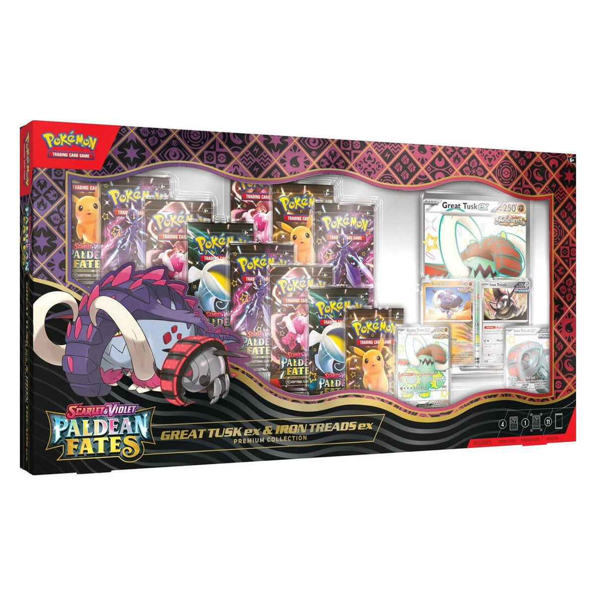 Paldean Fates Great Tusk ex & Iron Treads ex Premium Collection