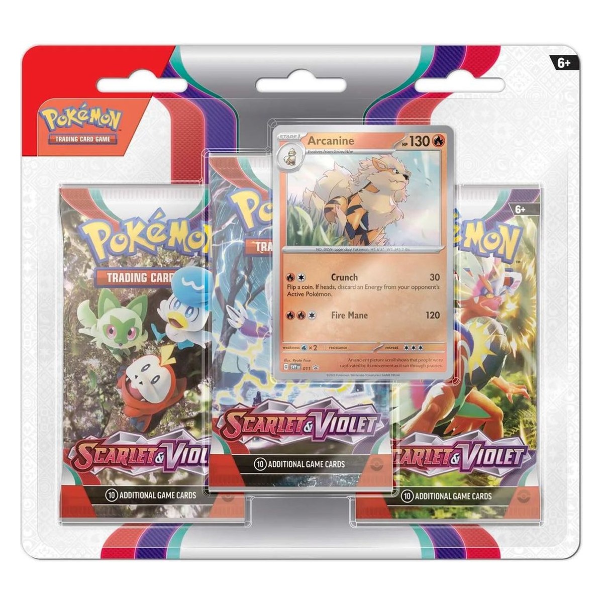 Scarlet & Violet 3-Pack Blister (Arcanine)