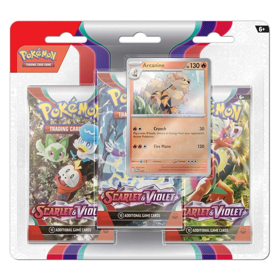 Scarlet & Violet 3-Pack Blister (Arcanine)