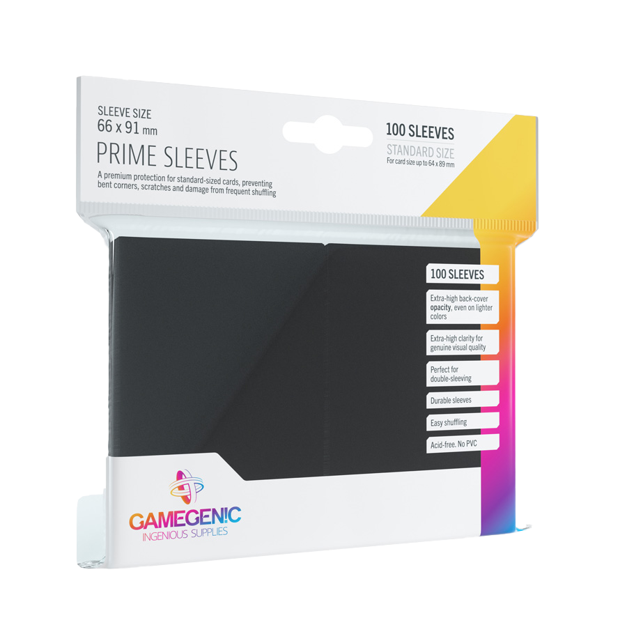 Gamegenic Prime Sleeves — Black (100 stuks)